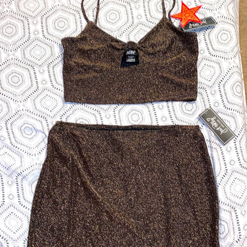 COPY - Just Polly New York Crop Top Mini Skirt 2 Piece Set